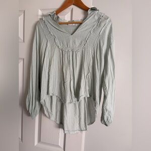 Carly Jean Los Angeles Soft Mint Blouse